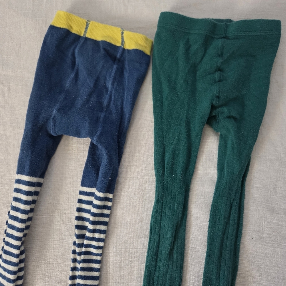 Mini Boden Blue and Green Kids Leggings Bundle Kids 6/7 Striped Color Block - Picture 3 of 6